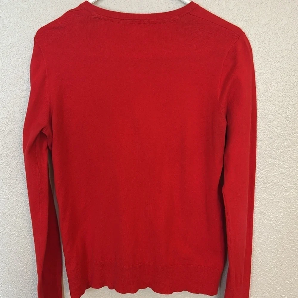 Women’s red Nautical button up cardigan size medium. - Picture 5 of 7